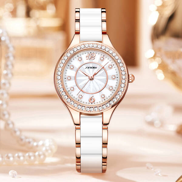 Fashionable light luxury women's quartz watch sweet style 3ATM waterproof-S9890